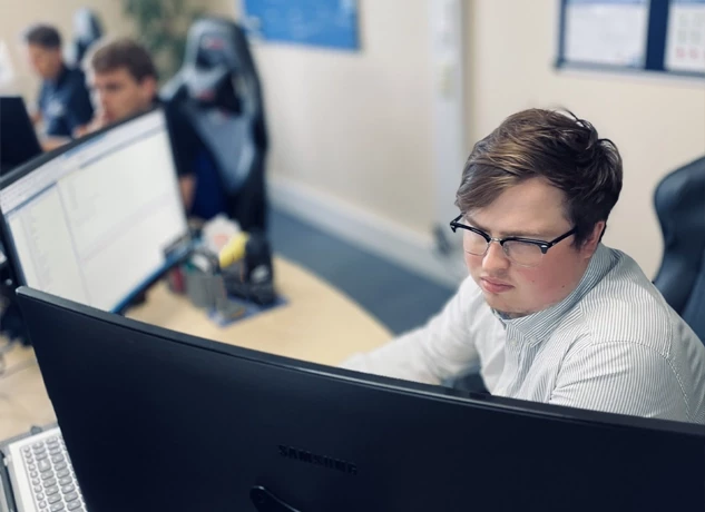 PSP IT's full stack developers coding a new bespoke software development