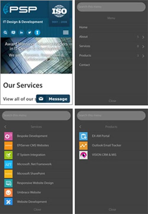 PSP - NEW Responsive Website Navigation