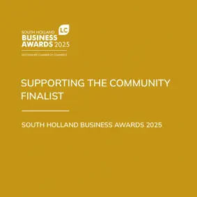 Supporting the community award SHBA gold background image