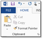 Word format painter tool on ribbon