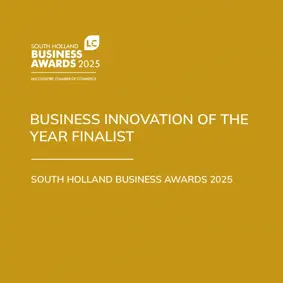 Business innovation of the year award SHBA gold background image