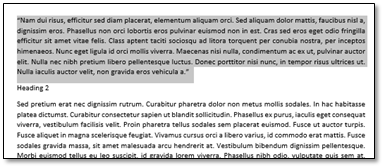 Highlighted text in a word document
