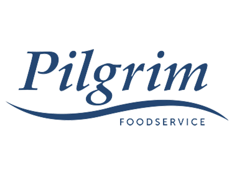 Blue Pilgrim Food Service logo on a clear background