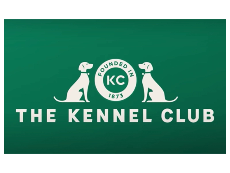 Kennel club logo on a dark green background