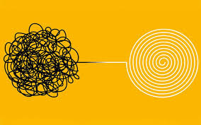 Image Of A Scrambled String Through To A Perfect Coiled String