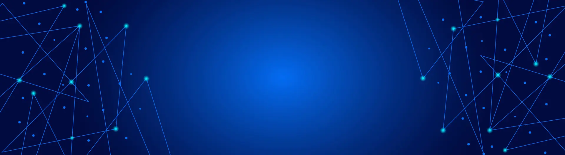 Psp Digital Transformation Partners News Banner, blue background with lines and dots in a geometric pattern.
