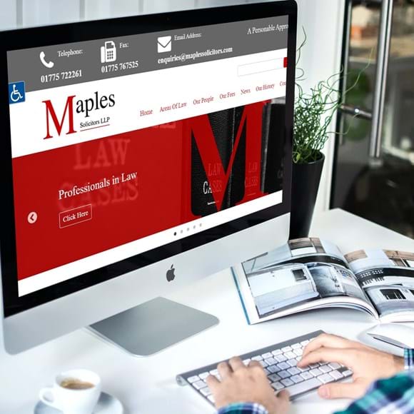 New website launched by PSP in August for Maples Solicitors