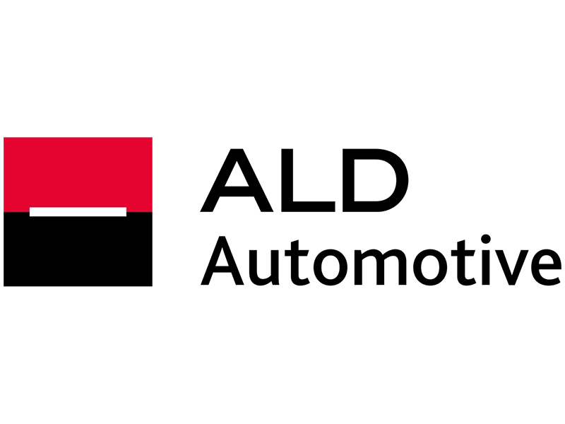 Black and red ALD automotive logo on a clear background