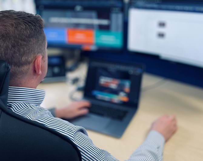 PSP's commercial development manager configuring an Umbraco website.