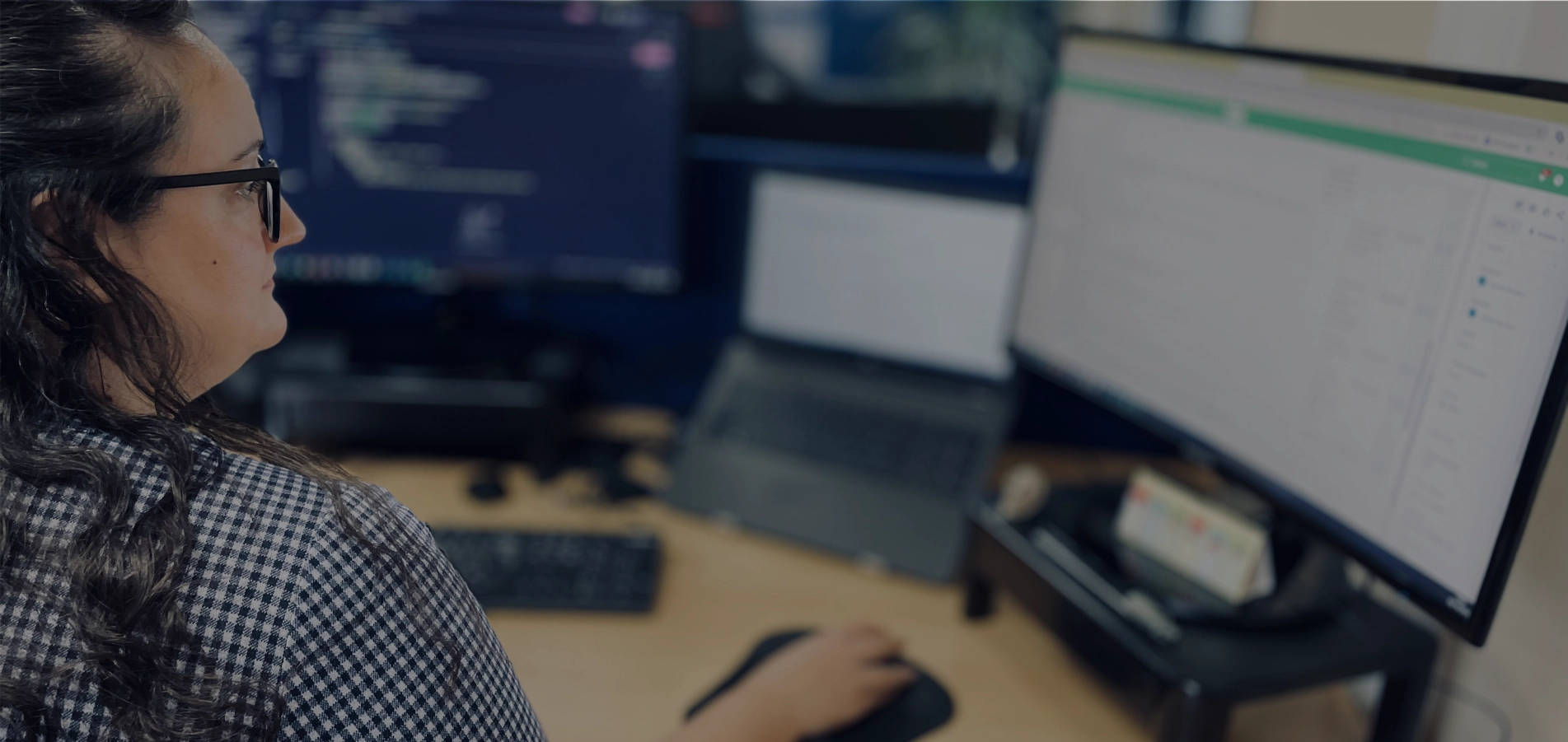 PSP employee performing data migration testing